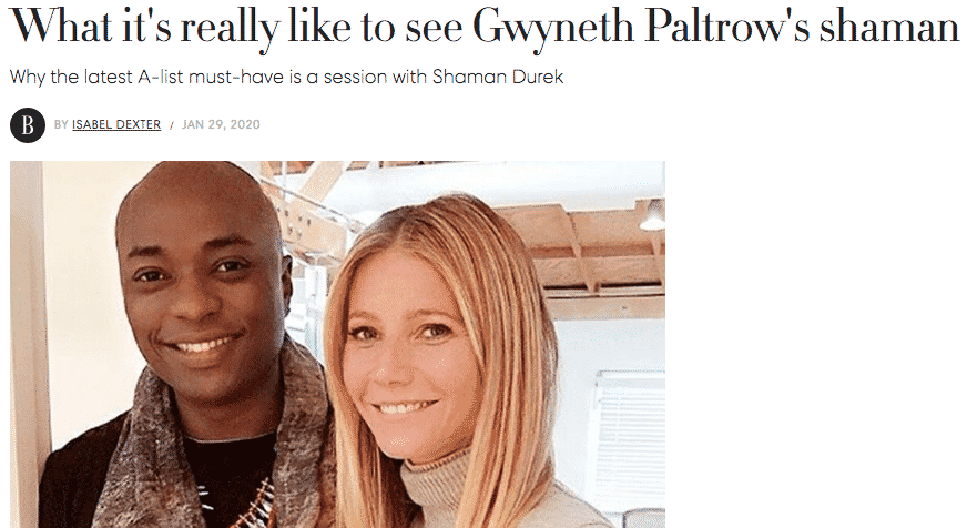 Gwyneth Paltrow's Shaman
