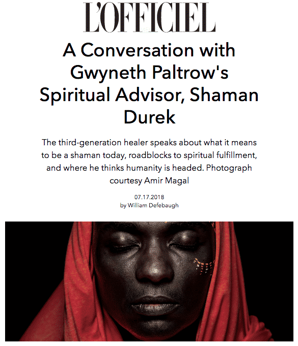 L'Officiel Conversation with Shaman Durek